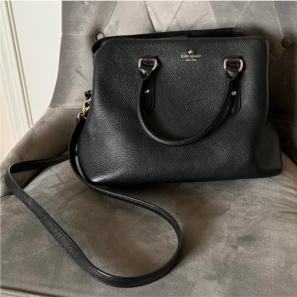 Kate Spade Black Hand Bag with Adjustable/Removable Straps for Crossbody